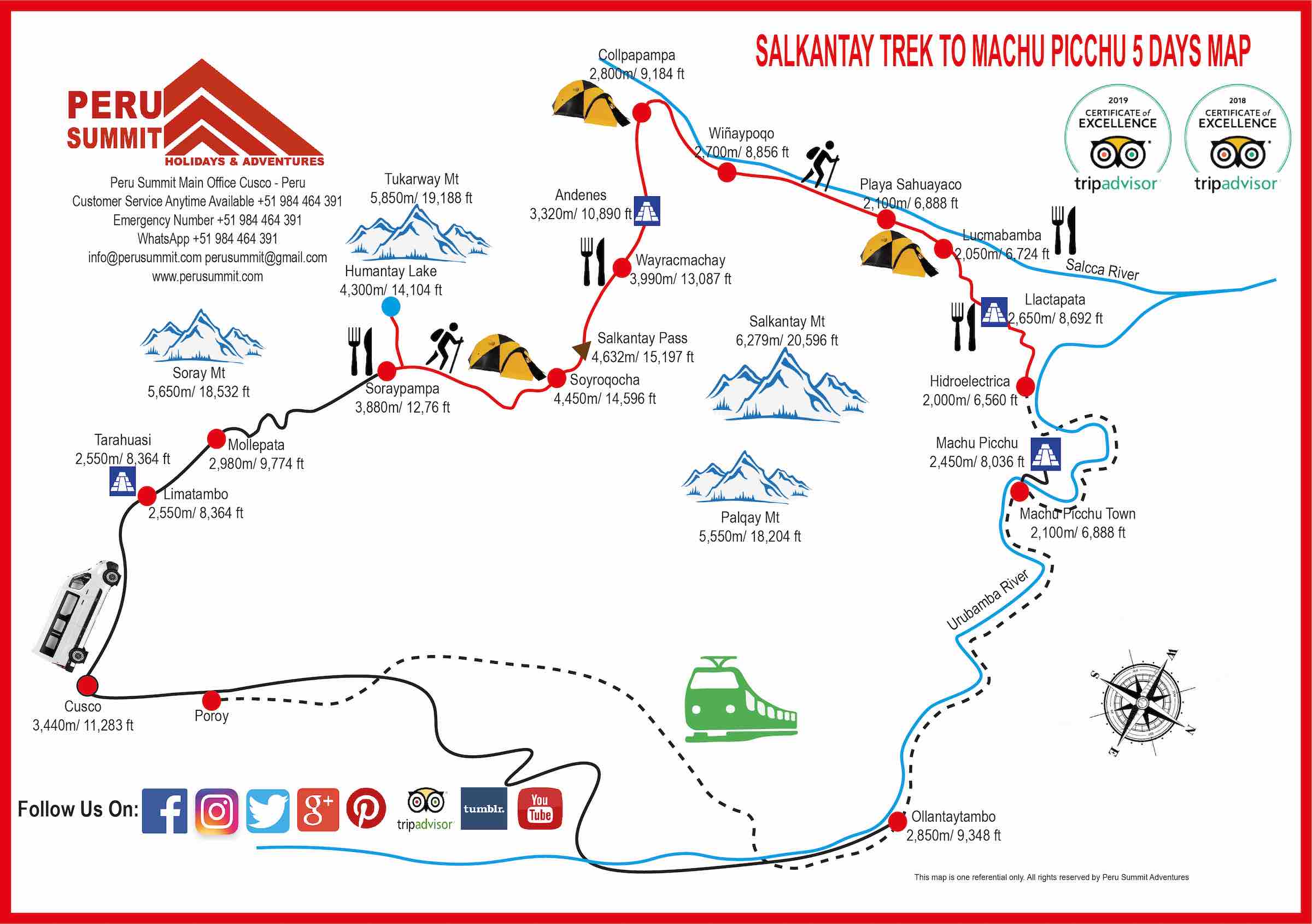 salkantay trek map