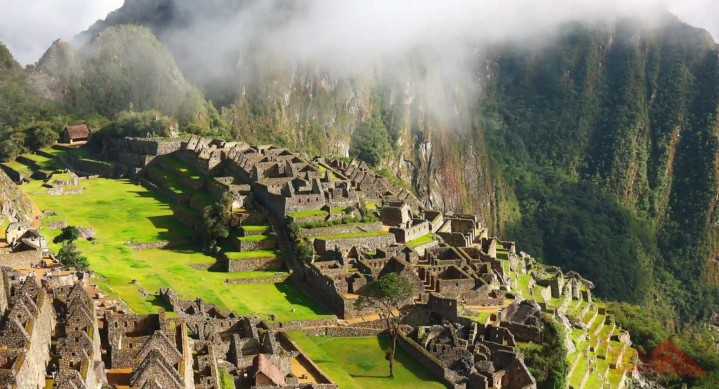 Machu Picchu and Rainbow Mountain Tour, Sunrise and foggy morning